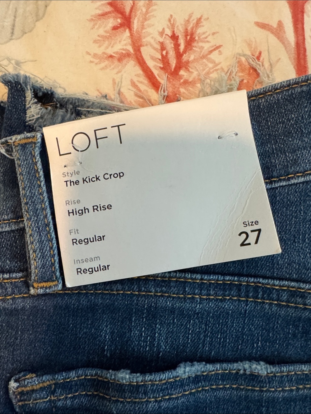 NWT LOFT Kick Crop High Rise Jeans - Picture 5 of 9